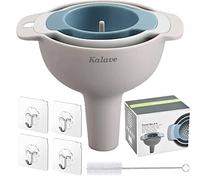 Imbuto da cucina per bottiglie di riempimento, imbuti set di 3, imbuto ad olio, resistente e non facilmente deformabile, adatto a tutti i tipi di alimenti solidi e liquidi