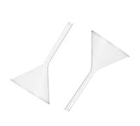 Imbuto da Laboratorio a Collo Breve Triangolare 100mm in Vetro, 2 Pezzi