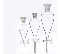 Imbuto di separazione da laboratorio con pistone in vetro/pistone in PTFE, imbuto a goccia con bocca di macinazione(30ml glass)