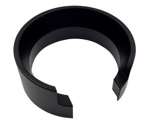 Imbuto dosatore magnetico in alluminio per Eureka Mignon & per GEMILAI 9010B/C, inserto macinacaffè anti-schizzo, design in metallo leggero, argento (nero)