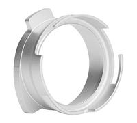 Imbuto Dosatore per Caffè Espresso da 54 Mm, Anello Dosatore per Caffè Girevole in Acciaio Inossidabile Compatibile con Portafiltro da 54 Mm, Distributore di Caffè e Pressino Pressino(D'argento)