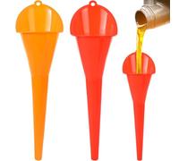 Imbuto fine allungato, 2 pezzi Imbuto olio motore, extra lungo, super imbuti a collo lungo per trasmissione olio motore, fluido per locomotiva moto, imbuti di rifornimento