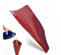 Imbuto flessibile di scarico dell'olio riutilizzabile pieghevole piastra guida pieghevole strumento di drenaggio per auto moto camion 37,6 x 17,7 cm silicone resistente al calore, rosso