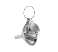 Imbuto in acciaio inossidabile, Mini imbuto in alluminio da 3 pezzi Set multiuso for barra degli strumenti for fuoriuscite di vino e olio da cucina(3Pcs Funnel 1 brush)