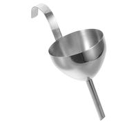 Imbuto in Acciaio Inox per Vino con Filtro Multilivello e Gancio | Colore Argento, Bocca Ampia e Uscita Stretta, per Bottiglie, Decantazione e Travaso Ordinato
