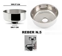 IMBUTO IN ACCIAIO INOX RICAMBIO MACCHINA SPREMIPOMODORO N°5 REBER 5000N