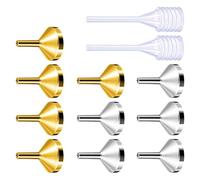 Imbuto in metallo al 10% con 2 pipette per riempire bottiglie di profumi, bottiglia liquida contagocce imbuto