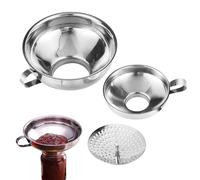 Imbuto in metallo per conserve - 2 imbuti da cucina | per marmellata, olio, salsa, farina, cereali, succhi, zucchero, polvere, cottura