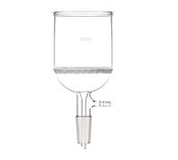 Imbuto in vetro 200ml 24/40 con nucleo in sabbia grossa con adattatore for vuoto(NO6 2um)