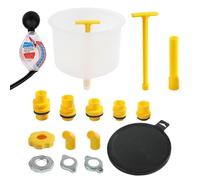 Imbuto liquido di raffreddamento, kit di risciacquo del liquido di raffreddamento, imbuto di olio di risciacquo radiatore 16 pezzi Kit di risciacquo radiatore anti-fuoriuscita, risciacquo liquco