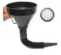 Imbuto per benzina, imbuto flessibile ad angolo retto, imbuto universale per auto con filtro, beccuccio rimovibile e imbuto con apertura lunga per olio auto, benzina,