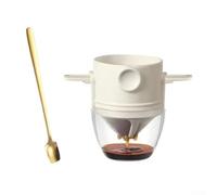 Imbuto per caffè riutilizzabile in acciaio inossidabile, gocciolatore portatile pieghevole per viaggi, campeggio all'aperto, senza bisogno di carta, setaccio in rete metallica con cucchiaio e