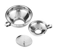 imbuto per conserve -E Polveri Senza Fuoriuscite | Acciaio Con Filtro E Manico, Bocca Larga | Per Cucina, Conserve, Salsa, Olio, Marmellata, Zucchero, Farina, Compatibile Ma
