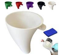 Imbuto per farina da cucina, imbuto per farina, accessorio per miscelatore, accessori per miscelatori, design facile da versare, per uova liquide ed entrambe le farine, previene fuoriuscite (bianco)