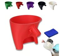 Imbuto per farina da cucina, imbuto per farina, accessorio per miscelatore, accessori per miscelatori, design facile da versare, per uova liquide ed entrambe le farine, previene fuoriuscite (rosso)