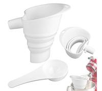 Imbuto per Farina per KitchenAid Artisan KSM150 Impastatrice, Silicone Scivolo di Versamento con Cucchiaio Adatto a Impastatrice da 4,5-5 Litri Testa Inclinabile Sollevamento della Ciotola