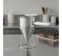 Imbuto per Pastella in Acciaio Inox con Supporto Resistente Alla Corrosione