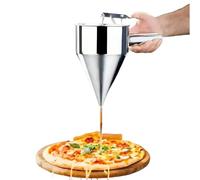 Imbuto per Pastella per Pizza in Acciaio Inossidabile di Grande Diametro, Erogatore di Liquido per Crostate All'uovo, Strumento per la Decorazione di Dolci e Cioccolato, Strumento per la Cottura a Pis