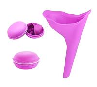 Imbuto per Pipi Donna,Dispositivo per Orinatoio Femminile in Silicone Riutilizzabile Permette alle Donne di Fare Pipì in Piedi, Cono da Donna è Perfetto per Viaggi e Attività All'aria Aperta - Viola