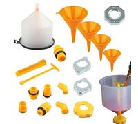 Imbuto per refrigerante - Materiale ad alte prestazioni - Spill Proof Tool | Kit di 19 imbuti Freeze con funzione No-Leak, di raffreddamento per la manutenzione del radiatore del veicolo, REPL