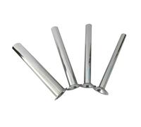 Imbuto per salsiccia in acciaio inox per tritacarne manuale, 4 pezzi, utensile da cucina con design allungabile