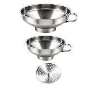 Imbuto per Vasetti da Conserva Acciaio inossidabile uso alimentare bocca | Kit imbuto grande per vasetti con colino a rete Cucina piano di lavoro pensili dispensa abitazione sala da pr