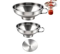 Imbuto per Vasetti da Conserva Rotondo impilabile con versamento uniforme | Kit imbuto grande per vasetti con colino a rete Cucina piano di lavoro pensili dispensa abitazione sala