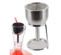 Imbuto Piccolo con Filtro i Supporto in Acciaio Inox 3in1 - Decanter per Vino, Aeratore per Caraffa i Bicchieri, Versatore - Migliora il Vino & Ripulisce i Residui