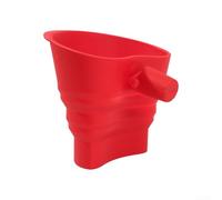 Imbuto pieghevole in silicone per impastatrice con supporto, beccuccio pieghevole per versare ingredienti asciutti e bagnati, accessorio da forno, lavabile in lavastoviglie (rosso)