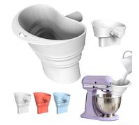 Imbuto pieghevole in silicone per miscelatori KSM150 da 5 l (bianco) | Ingresso extra largo, evita grumi, flusso liscio, ideale per farina e zucchero a velo
