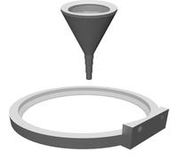 Imbuto Raccolta Liquidi con Staffa a Parete - Design Bordo Anti-Schizzo