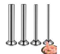 Imbuto Ripieno per Salsicce, 4 Pezzi Tubazioni per farcire salsicce in acciaio inossidabile, 1,5/2,2/3,1/3,8cm strumenti di riempimento per salsicce per trita carne manuale/eletrico