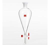 Imbuto separatore a forma di pera in vetro da laboratorio marrone e trasparente da 1 pezzo for la separazione di oli essenziali e esperimenti chimici(1000ml transparent)