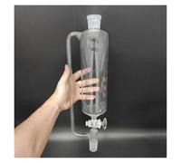 Imbuto separatore cilindrico a pressione costante, 100 mL-1000 mL-2000 ml, guarnizione 29/32, con marchio di zecca, valvola interruttore in vetro (100 ml)