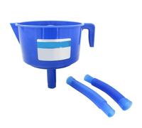 Imbuto separatore olio-acqua con tubo di prolunga 1 pz Attrezzatura for rifornimento carburante auto con quattro elementi filtranti Blu 22x25,5 cm
