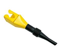 Imbuto universale flessibile per ricariche on the go base da 4,5 cm con tubo estensibile da 12 - 20,5 cm per acqua, olio, gas, refrigerante veicoli, giallo