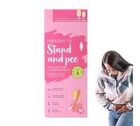 Imbuto verticale per pipì - Set da 10 pezzi per orinatoio in piedi | Imbuto di carta ergonomico multifunzionale con design a prova di perdite, aiuto portatile per minzione femminile per ragazze, uso