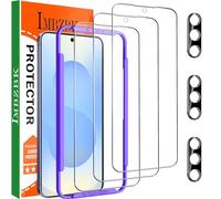 IMBZBK 3 Pezzi Pellicola Vetro Temperato per Samsung Galaxy S25 Plus/ S25+ Accessori 3 Pezzi Protezione Fotocamera, Sblocco con le Impronte Digital