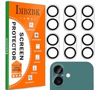 IMBZBK 6 Pezzi Pellicola Protezione Fotocamera per iPhone 16 e iPhone 16 Plus Vetro Fotocamera Accessori, 9H Vetro Temperato Copri Fotocamera, HD Chiaro
