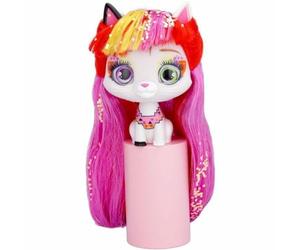 IMC - Gattino VIP Pets Cats. Gatte da 9,5 Cm e Capelli 30 cm (Exp 6 Pezzi) MOD Sdos, Multicolore (713031)