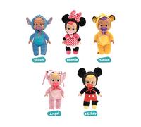 CRY BABIES TINY CUDDLES DISNEY W2 - BAMBOLE PELUCHE DISNEY DA COLLEZIONARE, 6 DIVERSI PERSONAGGI - ASSORTITA
