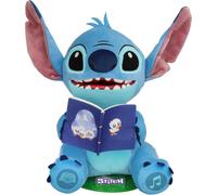 IMC Toys Stitch Storyteller di Lilo & Stitch, Giocattolo Elettronico Peluche Canta Canzoni e Racconta Storie in Italiano, Spagnolo e Francese, Luce Notturna, Giocattolo per Bambini dai 3 Anni in su