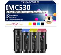 IMC350 418240 418241 418242 418243 Cartucce Toner ad Alta Capacità Compatibili per Ricoh IM C530FB C530F Lanier Nashuatec Savin Stampanti, Trasparenti e Resistenti,1 set