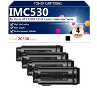 IMC350 418240 418241 418242 418243 Cartuccia Toner ad alta Capacità per Ricoh IM C530FB C530F Lanier Nashuatec Savin Stampanti, Effetto di Stampa ad alta Definizione,4*Black