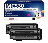 IMC350 418240 418241 418242 418243 Cartuccia Toner ad alta Capacità per Ricoh IM C530FB C530F Lanier Nashuatec Savin Stampanti, Effetto di Stampa ad alta Definizione,2*Black