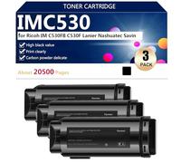 IMC350 418240 418241 418242 418243 Cartuccia Toner ad alta Capacità per Ricoh IM C530FB C530F Lanier Nashuatec Savin Stampanti, Effetto di Stampa ad alta Definizione,3*Black