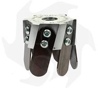 IME Fresa zappetta testina universale in alluminio per decespugliatore professionale, Multicolore, Alimentato a benzina