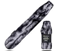 iMedic 2L Borsa Acqua Calda Lunga - Borsa Acqua Calda Collo Cervicale Ricoperta da una Fodera di Lusso Realizzata in Pile Super Morbido o Maglia Comoda - Pelliccia Sintetica Grigio Scuro