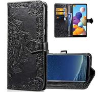 IMEIKONST Cover per Samsung Galaxy A55 5G, Goffratura Design Case in Premium PU Pelle Flip Magnetica Portafoglio con Slot Carte Cover per Samsung Galaxy A55 5G. Mandala Black SD