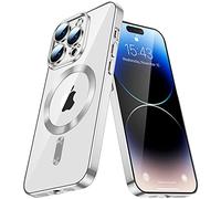 IMEIKONST Custodia Magnetica per Samsung Galaxy Note 20, Compatibile con MagSafe, Trasparente Non Ingiallito, Retro Antigraffio PC Rigido + Silicone Cover per Samsung Note 20. Argento YIX